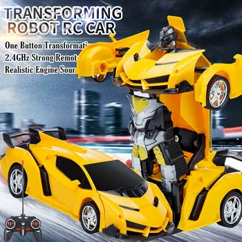 Roboty Sportovní Model Vozidla Roboty Vzdálené Hračky 2 In1 RC Auto Transformace Dálkové Roboty, Hračky, Ovládání Závodní Auto Modely