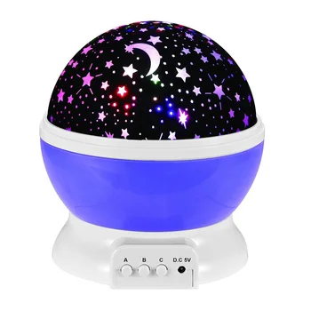 Romantický Sen Rotující Projekční Lampa USB LED Noční Světlo Nebe Moon Star Master Projektor pro Děti Dítě Spát Osvětlení