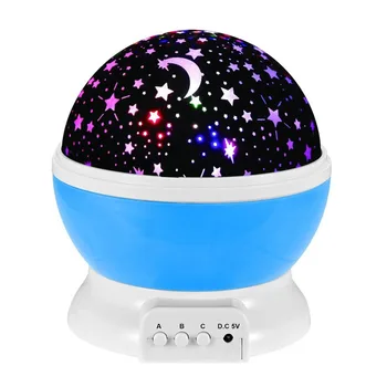Romantický Sen Rotující Projekční Lampa USB LED Noční Světlo Nebe Moon Star Master Projektor pro Děti Dítě Spát Osvětlení