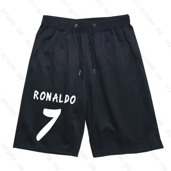 Ronaldo Letní Šortky Muži Módní Koupačky Prodyšný Mužské CR7 Pohodlné Šortky Plus Size Fitness Pánské Bavlněné Kraťasy