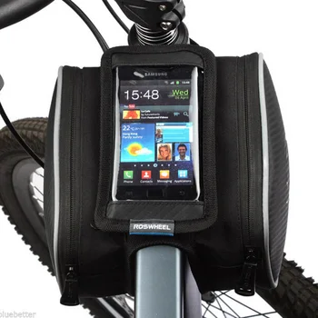 Roswheel 1,8 L Nepromokavé Cyklistické Tašky na Kole Rám Přední hlavové Trubky Dotykové Obrazovky Koš Double Case Pouzdro pro 5.5 v Telefonu