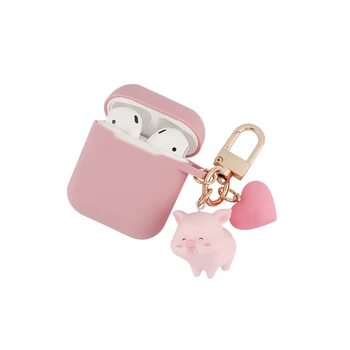 Roztomilé Růžové Prase Pouzdro Pro Apple Airpods 123 Pro Případ Silikonové Bluetooth Sluchátka Příslušenství Sluchátka Chránit Kryt S Kroužek Na Klíče