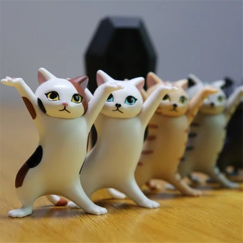 Roztomilý Mini Kočka Pero Držitel Rakev Penholder PVC Řemesla Miniatury & Figurka Kreativní Domácí Dekorace, Doplňky, Speciální Dárkové