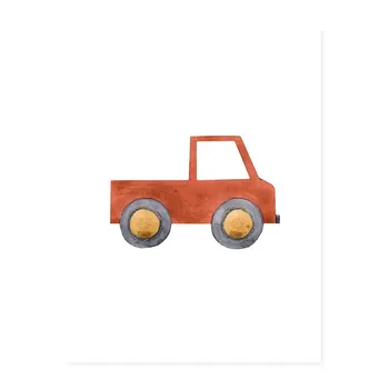 Roztomilý Stroj Chlapci Modrý Traktor, Hasičský Vůz Plátna Wall Art Obrázky, Dárkové Plakáty A Tisky Pro Děti Pokoj Domácí Dekor