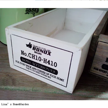 Ručně řemeslně solidní fir, obdélníkové mini vintage wood box