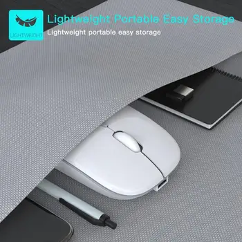 S Podsvícením LED Dobíjecí Bezdrátová Bluetooth Silent Mouse USB Myš Ergonomická Optická Herní Myš Stolní POČÍTAČ Notebook Myš