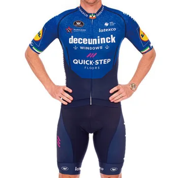 Sada Kol Letní Krátký Rukáv Cyklistické Maillot Topy Nosit Windows Ciclismo Košile 2021 Quick Step Cyklistika Jersey Suit Muži Deceuninck