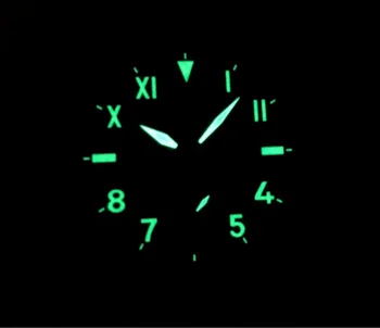 Safírové nebo Minerální sklo 44 mm black dial Asijské 6498 17 jewels pohyb PVD případ světelný Mechanické hodinky GR83-20