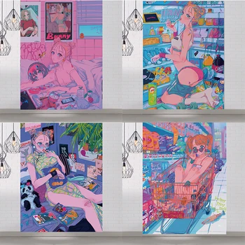 Sailor moon anime gobelín roztomilé Plyšové zeď dekor koleji dekorace růžové gobelín kolej estetické tapestrys 2020 nové