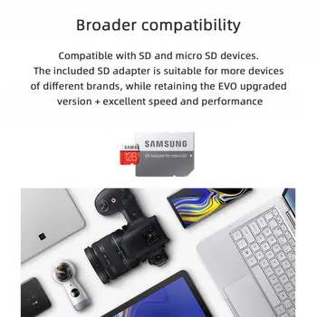 SAMSUNG Micro SD 128GB 256GB 64 GB 32GB EVO Plus Karty MicroSD Paměťová Karta EVO+ SDHC SDXC Max 100M/s C10 TF Trans Flash 512GB