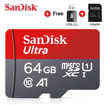 SanDisk Micro SD Karty 128GB, 64GB 32GB 16GB 98mb/s TF karty, usb flash paměťové karty microsd Class10 Původní Produkt Flash karty