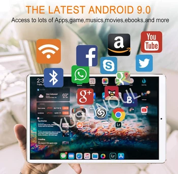 Satndard Doprava Zdarma 10 palcový Tablet Android 9.0 Dual Fotoaparáty Tablette 32GB Wifi Android Tablet PC, GPS, Telefon+Dárky Zdarma