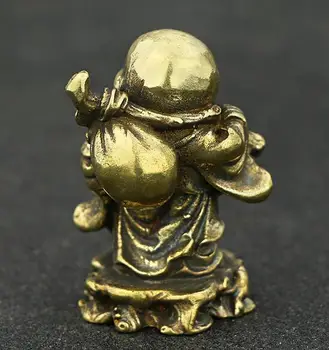 Sbírka Čínské Dynastie Tang Bronzová Socha Buddhy Trubka S Palcový Buddha Skrývá Pevné Jádro Sochy