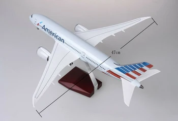 Sběratelskou Skladem Letadlo 1:130 Měřítku 43cm American Airlines LED Světlo Boeing B787 Model pro Chlapce Fanoušky Dárek