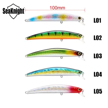 SeaKnight Značky SK025 Série 5ks Rybářské návnady Minnow 10cm 11g Plovoucí 0-0.5 m 2KS Háčků, 3D Oči, Umělé Těžké Návnady Wobbler