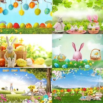 Seekpro Jarní Velikonoční Svátek Meadow Bunny Párty, Vejce, Květiny, Fotografie, Pozadí, Dekorace, Fotografie, Pozadí, Banner, Photocall