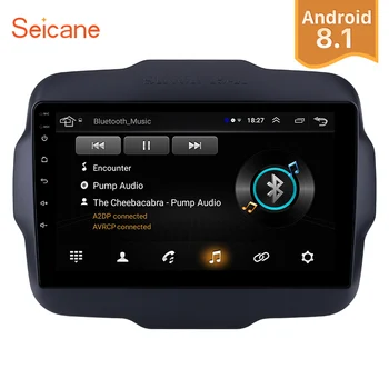 Seicane 9 palcový 2Din Android 8.1 Quad-core Auto Rádio Multimediální Přehrávač Pro rok 2016 Jeep Renegade Bluetooth Wifi GPS hlavní Jednotky