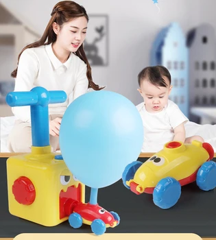Setrvačnost balón pohon automobilu hračky Aerodynamický Vzdělávání, Vědu Experiment Puzzle Zábavné balónky narozeniny populární vzdělávací hračky