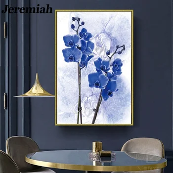 Severská Rostlina Plátno Plakát Fialová a Modrá Květina Tisk Chodbě Domova Bezrámové Obrázek