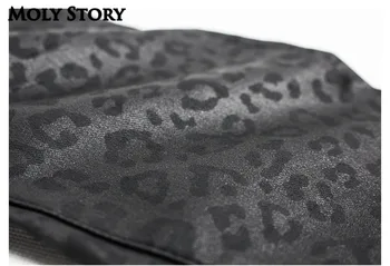Sexy Teplý Hustý Fleece Black Leopard Kalhoty Dámské Úsek s Vysokým Pasem, Dámy, PU Faux Kožené Skinny Džíny Plus Velikosti Tužkou Kalhoty