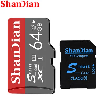 SHANDIAN Šedé Micro SD Karty, Digitálního fotoaparátu, Paměťové Rozšíření Kapacity 8GB 16GB 32GB 64GB 128GB dárek Zdarma Dodáván s SD Karta Přizpůsobit