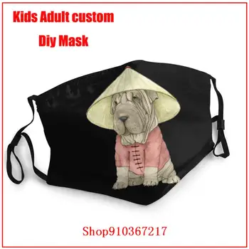 Shar Pei látkové pleťové masky ochranné řasenky de tela lavable v pračce maska pm2.5 masque tissus lavable cubrebocas con filtro