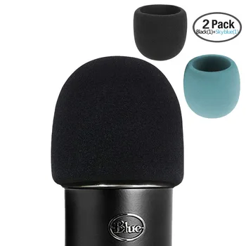SHELKEE Pěna Mikrofon Sklo pro Blue Yeti ,Yeti Pro kondenzátorové mikrofony - jako pop-filtr pro mikrofon 2 pack