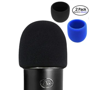 SHELKEE Pěna Mikrofon Sklo pro Blue Yeti ,Yeti Pro kondenzátorové mikrofony - jako pop-filtr pro mikrofon 2 pack