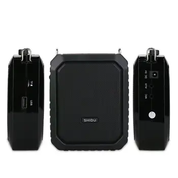SHIDU 18W Přenosný Hlasový Zesilovač Bezdrátový UHF Mikrofon, Vodotěsné Bluetooth Audio Reproduktor TF AUX USB Flash Pro Učitele M800