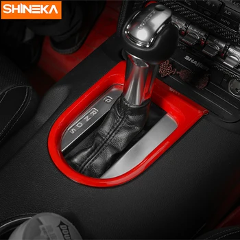 SHINEKA Gears Panel Rám Posun Lišty Rámu Nálepka Interiér Tvarování Fit ABS pro Ford Mustang+Car Styling Auto Doplňky