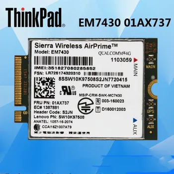 Sierra EM7430 FRU: 01AX737 GOBI6000 M. 2 FDD/TDD LTE 4G WCDMA GNSS modul pro Thinkpad X1C notebook T470S Lt 10 Tablet, notebook