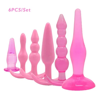 Silikonové Anální Plug 6ks/sada bdsm sex Butt Plug Sexuální Hračky Pro Ženy, Muže, Pár, Dospělé Erotické Hračky pro Sex