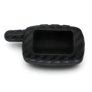 Silikonové Carbon Kryt Klíč Pouzdro pro Starline A6 A8 A9 Dva Způsob Auto Alarm Dálkový Ovladač LCD Vysílač Klíčenka