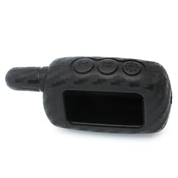 Silikonové Carbon Kryt Klíč Pouzdro pro Starline A6 A8 A9 Dva Způsob Auto Alarm Dálkový Ovladač LCD Vysílač Klíčenka
