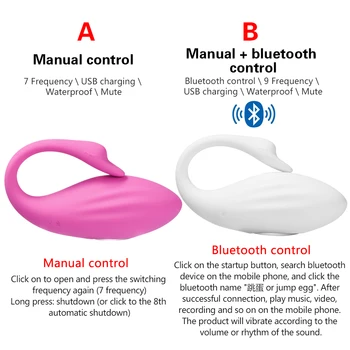 Silikonové Pochvy Vejce Vibrátor Bluetooth Bezdrátové Dálkové Ovládání G-spot Klitoris Stimulátor 7 Frekvence, pro Dospělé Hry Sexuální Hračky pro Ženy