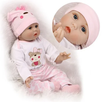 Simulace Plné Tělo Silikonové Reborn Baby Doll Děti Playmate Dárek Pro Dívky, Holčička Naživu Měkké Hračky Pro Děti, Panenky Reborn