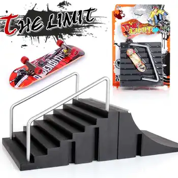 Skate Park Kit Rampa Díly Pro Tech Deck Fingerboard Vynikající Dárek Pro Extrémní Sportovní Nadšence Sportovní Trénink