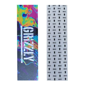 Skateboard grizzly grip pásky kvalitní OS780# vzory 33*9inch profesionální úrovni karbid křemíku materiál