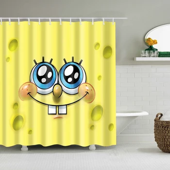 Skladem kreslený vzor koupelna opona velké 180x200cm Anime vana sprchový závěs pro koupelny cortina Polyester