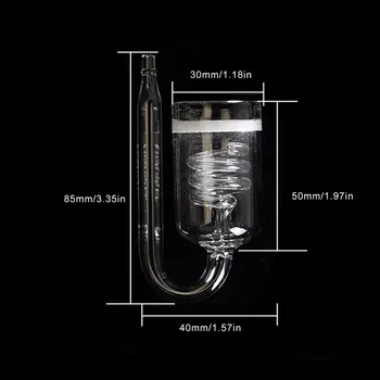 Skleněné Akvárium CO2 Difuzor Sklo Tank Atomizer Elektromagnetický Regulátor Moss CO2 Atomizer Pro Vodní Rostlina Nádrž Transparentní