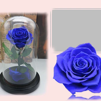 Skleněný Kryt Čerstvé, Konzervované Růže Květ Ostnatý Růže Flores Svatební Manželství Domácí Party Dekorace Valentýn Dárek