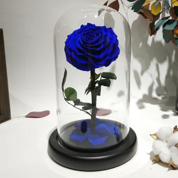 Skleněný Kryt Čerstvé, Konzervované Růže Květ Ostnatý Růže Flores Svatební Manželství Domácí Party Dekorace Valentýn Dárek
