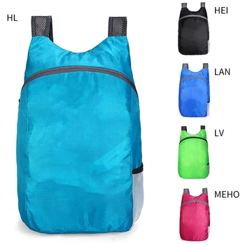 Skládací batoh lehká taška přes rameno, taška venkovní pěší turistika, kempování výlet 20L vodotěsné přenosné
