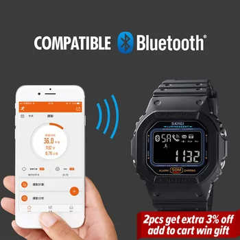 SKMEI Smartwatch Muži Bluetooth Elektronických Pánské Hodinky Krokoměr Kalorie Tracker Pro Huawei Iphone reloj inteligente Sport 1629