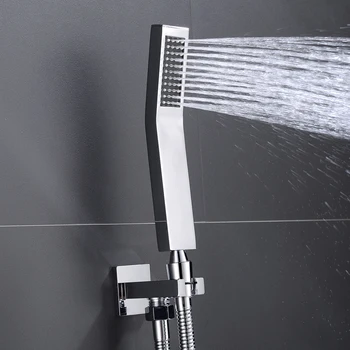 Slim Ruční Sprchová Hlavice Nástěnná Konektor Mosazi Chrome Ruční Vody, Úsporné Sprchové Hlavice