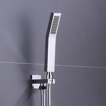 Slim Ruční Sprchová Hlavice Nástěnná Konektor Mosazi Chrome Ruční Vody, Úsporné Sprchové Hlavice