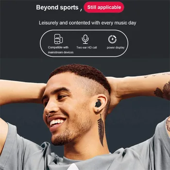 Sluchátka Bezdrátová TWS Sportovní Sluchátka Sluchátka Touch Bluetooth 5.0 Vodotěsné Sluchátka S Mikrofonem Pro iPhone, Samsung, Huawei