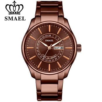 SMAEL Top Značky Obchodní Muže Muž Luxusní Hodinky Business Casual Datum Kalendář Náramkové hodinky Quartz Hodinky Mužské relogio masculino