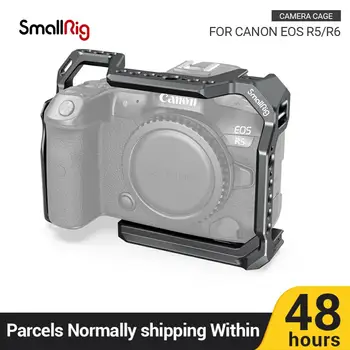 SmallRig DSLR Fotoaparát Klec pro Canon EOS R5 a R6 Se Studenou Boty a NATO Železniční 1/4