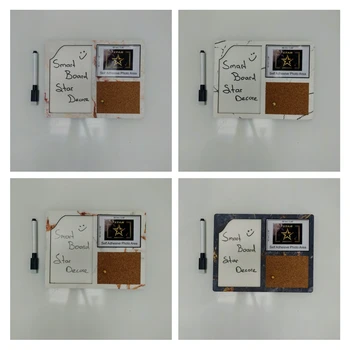 Smart Board Magnet Lednice Ornament 3 v 1, Gumu, Pero, Fotografie Corkboard Bílé Zlato Červená Černá